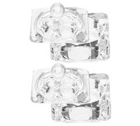 CLISPEED 2Pcs Clear Glass Nail Monomer Dishes with Lids Compact Square Crystal Liquid Containers for Manicure Nail Art Portable Soak Off Bowls and Dip Powder Tray Use