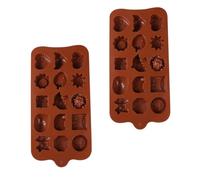 CLISPEED 2PCS Creative Shaped Silicone Baking Molds Multi-Purpose Non-Stick Fondant Tools for Chocolate Candy Cake DIY Easy Demould Random Color for Home and Professional Use Random Color