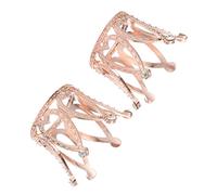 CLISPEED 2Pcs Crown Zinc Alloy Crystal Ball Base Stand Tray for Spheres Home Decoration Display Holder Elegant Sphere Ornament Pedestal
