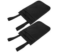 CLISPEED 2pcs Crutch Bag Pouch for Walking Cane Storage, Oxford Cloth Compact Organizer with Cup and Bottle Pocket Holder, for Travel and Bus Stations