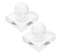 CLISPEED 2pcs Crystal Cosmetic Pressing Tool for Eyeshadow and Pressed Powders with Simple Operation, Multiproduct Handling, for DIY Eyeshadow Compacting and Makeup Application