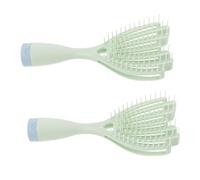 CLISPEED 2pcs Curved Vented Detangling Hairbrush with Mirror for Easy Styling for All Hair Types Travel Friendly for Wet Dry Use Volume Boosting Design
