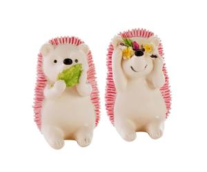 CLISPEED 2pcs Cute Cartoon Hedgehog Toothbrush Holders Wall-mounted Toothbrush Rack for Bathroom Storage Multi-functional Organizer Pink Easy to Install