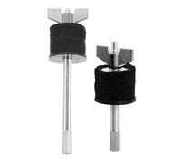 CLISPEED 2pcs Cymbal Stacker Mounts for Drum Set Accessories with Black Long and Short Layered Holder, Percussion Instrument Hardware Compatible with Hi-hat and Cymbals Mounting