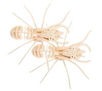 CLISPEED 2pcs DIY Wooden Animal Puzzle Spider Type Interactive Jigsaw for Educational Cognitive Development and Hand-eye Coordination Building