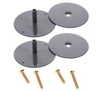 CLISPEED 2pcs Door Hole Filler Plates Metal Deadbolt Cover with Screws Diameter Smooth Edge Protective Keyhole Cover for Home Security and Lock Repair