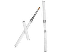CLISPEED 2pcs Double Ended Nail Art Liner Brushes Fine Liner Nail Brush for Gel Polish Painting Portable Dotting Tool