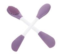 CLISPEED 2pcs Double-side Silicone Facial Mask Brush Ergonomic Makeup Spatula Tool for Even Cream Application Lightweight Skin-friendly Applicator for Sensitive Skin Care