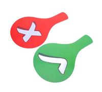 CLISPEED 2pcs Double Sided Classroom Voting Paddles with Handle Interactive Teacher Response Boards for Quick Answers and Group Participation in Educational Activities