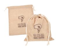 CLISPEED 2pcs Drawstring Hair Dryer Bags for Travel Portable Cloth Storage Pouches with Fine Texture and Decorative Hair Dryer Sign Multi-Purpose Organizer for Makeup and Household Items
