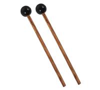 CLISPEED 2pcs Durable Rubber Head Drum Mallet with Smooth Maple Handle Ergonomic Ethereal Drumsticks for Steel Tongue Drum Glockenspiel and Various Percussion Instruments