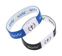 CLISPEED 2pcs Elastic Bible Verse Bracelets for Women Men - Christian Scripture Wristbands with Inspirational Jesus Quotes, Spiritual Bible Wristbands for Religious Events and Graduation