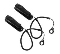 CLISPEED 2pcs Elastic Retractable Pen Holder Lanyard with Silicone Ring and Desk Stand Loss Secure Pen Necklace for Office Reception Bank Compatible with