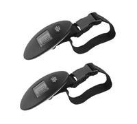 CLISPEED 2pcs Electronic Luggage Scale Luggage Scale for Suitcase Weight Weighing for Suitcase for Travel for for Baggage Abs Black