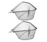 CLISPEED 2Pcs Extendable Fish Net with Solid Triangular Head Stainless Steel Telescopic Pole Collapsible Fishing Net for Kayak Trout and Bass Catching