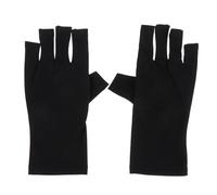 CLISPEED 2pcs Fingerless UV Protection Manicure Gloves Made of Comfortable Polyester Material, Soft Gel Nail Shield Gloves for Professional Gel Nail Application and Home Use