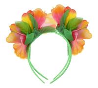 CLISPEED 2pcs Flower Headbands Hawaiian Flower Headpiece Classic Hawaiian Style Silk Cloth Plastic Party Accessory Hair Accessories for Women Hawaiian-themed Party