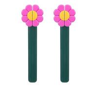 CLISPEED 2pcs Foldable Plastic Floral Book Stand for Desk Small Portable Recipe and Textbook Holder, Adjustable Hands-Free Music and Cookbook Display Rack in Green and Purple