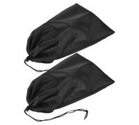 CLISPEED 2pcs Foldable Protective Drawstring Bag for Trekking Poles and Walkers, Compact 12x7 Inch Nylon Storage Pouch for Outdoor Use, Trips, and Hiking Accessories