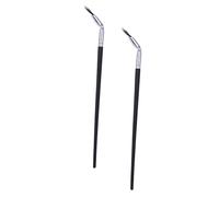 CLISPEED 2pcs Folded Angle Fan-shaped Lower Eyelash Brushes Makeup Applicators for Girls Curved Lash Makeup Tools for Travel and Practice