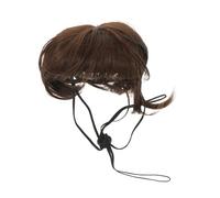 CLISPEED 2pcs Funny Lightweight Pet Wigs for Dogs and Cats Reusable Costume Hairpieces with Bangs Comfortable Decorative Headdress for Cosplay Party and Photo Props Light Brown