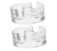 CLISPEED 2Pcs Glass Fermentation Weights with Handle for Wide Mouth Mason Jars Transparent Fermenting Lids for Sauerkraut Kimchi and Pickling Jar Lids for Safe Home Fermenting