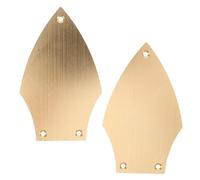CLISPEED 2pcs Gold Metal Truss Rod Cover for Bass Guitar Replacement Iron Core Plate for Electric Guitar Neck Headstock Enhances Stability Sound Clarity and Visual Appeal