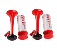 CLISPEED 2Pcs Hand Pump Air Horn for Football Match Loud Cheering Horn Prop for Sports Events Parties Boating Warning and Alarm