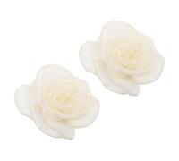 CLISPEED 2pcs Handmade Rose Shoe Flowers Fabric Floral Decoration Clip for High Heels Sandals Diy Wedding Party Beach Embellishment