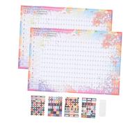 CLISPEED 2pcs Hanging Wall Calendar Large Print Paper Monthly Planner Scheduler Giant Wall Planner for School Work Holidays Yearly Organizer