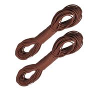 CLISPEED 2pcs Heavy Duty Parachute Cord Rope for Camping Tent Guy Lines Outdoor Hiking Fishing Nylon Windproof Utility Paracord Lanyard Brown
