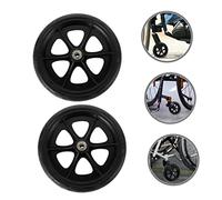 CLISPEED 2pcs Heavy Duty Wheelchair Front Wheel Replacement Wear Resistant Castor with Metal Ball Bearings for Smooth Quiet Rolling Indoor and Outdoor Surfaces Easy Install Wheelchair