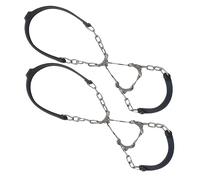 CLISPEED 2pcs Ice Grips for Shoes Spike Snow Chains Lightweight Skid Hiking Crampons for Men Women Outdoor Ice Fishing Jogging Mountaineering