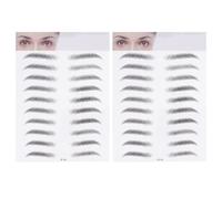 CLISPEED 2pcs Imitation Eyebrow Hair-like Transfer Stickers Paper Material Create Eyebrows Lasts for Several Days Beginners Men Daily Makeup Use