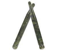 CLISPEED 2pcs Jade Facial Massage Sticks Set, Light Green Xiuyu Acupuncture Trigger Point Massager Pens for Face, Eyes, and Full Body Meridian Scraping Therapy, Portable Skin Care Tool