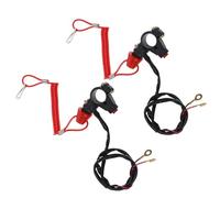 CLISPEED 2Pcs Kill Switch Lanyard Tether Cord Rain and UV Protection for Atv Dirt Bike Emergency Engine Stop in Outdoor Conditions