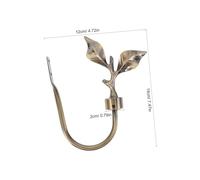 CLISPEED 2pcs Leaf-shaped Metal Curtain Holdbacks Wall Mounted Heavy Duty Drapery Tiebacks Fit Decorative Window Holders for Curtains with Artisanal Craftsmanship