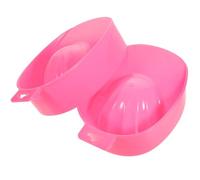 CLISPEED 2pcs Manicure Bowls Hand Care Bowls Plastic Soaking Trays Fit Five Nails at A Time Safe for Use for False Nails Removal and Treatment