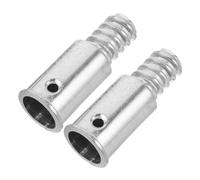 CLISPEED 2pcs Metal Threaded Mop Handle Replacement Tips Telescopic Rod Adapter for Broom and Mop Grip Cleaning Extension Pole Accessories