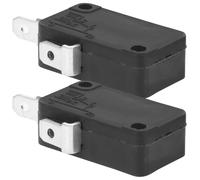 CLISPEED 2pcs Microwave Oven Door Micro Switch Kit with 2-pin Normally Open Design, Simple Installation and Easy Precise Control for Household Appliances Replacement