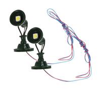 CLISPEED 2pcs Mini Signal Light Model for Railroad Diorama Durable Miniature Spotlight for Sand Table Decoration Realistic Gauge Railway Accessory
