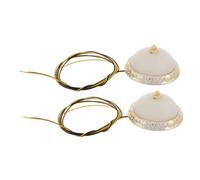 CLISPEED 2pcs Miniature Round Dollhouse Ceiling Lights Warm White LED Fixtures for Bedroom Decor Compact Modern Design for Doll House Scenery Decoration and Building Supplies