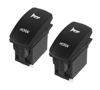 CLISPEED 2pcs Momentary Horn Button Marine Boat Horn Button Switch Black Plastic Corrosion Resistant Boats and Marine Environment