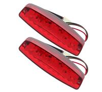CLISPEED 2pcs Motorcycle Rear Tail Light Rear Brake Light Plastic Alloy 12v Dustproof for Dirt Bikes and Golf Carts Offroad Adventures