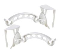 CLISPEED 2pcs Multi-Function White Abs Kitchen Trash Bag Stand Holder Wall-Mounted Space-Saving Hanging Rack for Home and Kitchen Organising