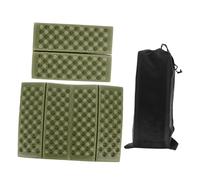CLISPEED 2pcs Multifunctional Folding Xpe Seat Cushion Pad for Outdoor Picnic and Travel Portable Mat for Crawling and Pet Play Lightweight with Oxford Carry Bag Military Green