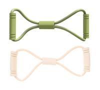 CLISPEED 2pcs Muscle Trainer Resistance Bands for Women, Yoga Pilates Back Pull Strap and Chest Expander, 40x13x1.2cm Elastic Workout Bands for Home Fitness Random Color