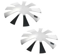 CLISPEED 2pcs Nail Decor Making Mold Template Metal Multi-Slot Structure Silver DIY Nail Art Trimmer Tool for Manicurists and Schools