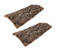 CLISPEED 2pcs Natural Cork Reptile Platform Habitat Decoration for Chameleons Lizards Turtles Basking Platform for Aquatic Turtles Terrarium Background Decor