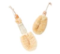 CLISPEED 2pcs Natural Sisal Fiber Bath Brushes Large and Small Body Exfoliator Dry Skin Brush Effective Exfoliation for Shower and Bath